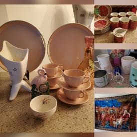 MaxSold Auction: This online auction features Antique Limoges, Jewelry, Vintage Brass Electric Lamps, Pottery, Art Glass, Garden Decor, Gruen Watch, Milk Glass, Vintage Tapestry Wallhangings, Vintage Books, Pfaltzgraff Mugs and much more!